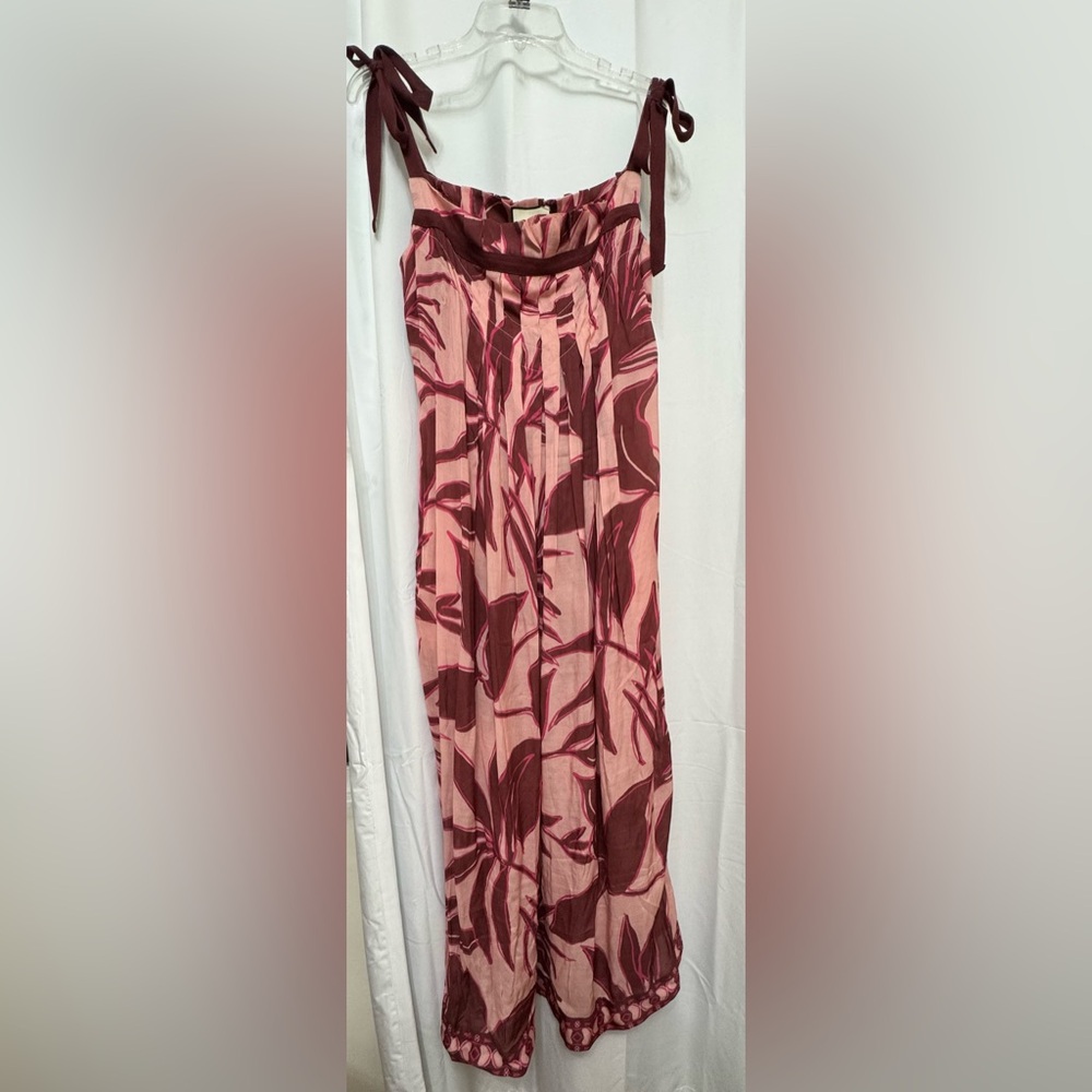 Tuckernuck Sangria Palm Tie Shoulder Caftan